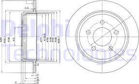 Delphi BG3073 - Тормозной диск autospares.lv