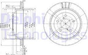 Delphi BG3154 - Тормозной диск autospares.lv