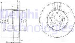 Delphi BG3151 - Тормозной диск autospares.lv