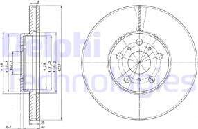 Delphi BG3168 - Тормозной диск autospares.lv