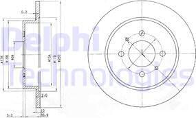 Delphi BG3102 - Тормозной диск autospares.lv