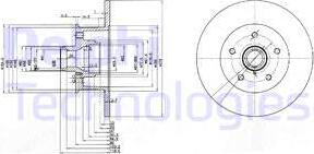 Delphi BG310 - Тормозной диск autospares.lv