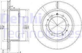 Delphi BG3117 - Тормозной диск autospares.lv
