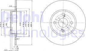 Delphi BG3186 - Тормозной диск autospares.lv