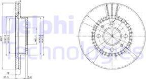 Delphi BG3134 - Тормозной диск autospares.lv