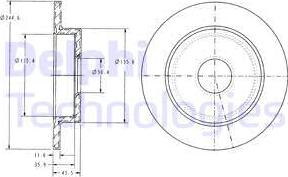 Delphi BG3131 - Тормозной диск autospares.lv