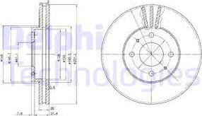 Delphi BG3124 - Тормозной диск autospares.lv