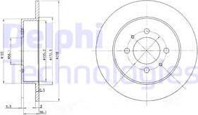 Delphi BG3125 - Тормозной диск autospares.lv