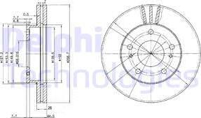 Delphi BG3127 - Тормозной диск autospares.lv