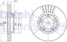 Delphi BG3174 - Тормозной диск autospares.lv