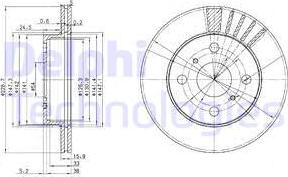 Delphi BG3173 - Тормозной диск autospares.lv