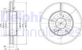 Delphi BG3177 - Тормозной диск autospares.lv