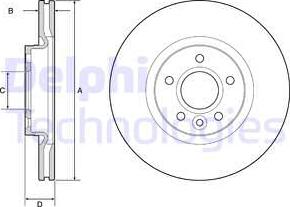 Delphi BG3895C-18B1 - Тормозной диск autospares.lv