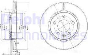 Delphi BG3893C - Тормозной диск autospares.lv