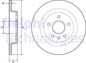 Delphi BG3897 - Тормозной диск autospares.lv