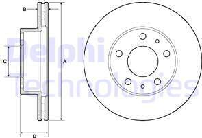 Delphi BG3841 - Тормозной диск autospares.lv