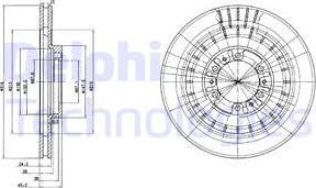 Delphi BG3847 - Тормозной диск autospares.lv