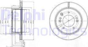 Delphi BG3859 - Тормозной диск autospares.lv