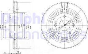 Delphi BG3860 - Тормозной диск autospares.lv