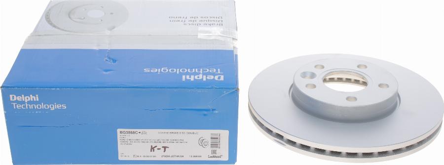 Delphi BG3868-C - Тормозной диск autospares.lv