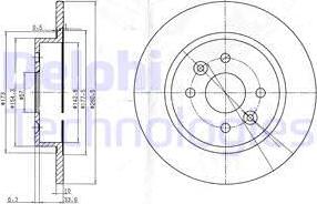 Delphi BG3804 - Тормозной диск autospares.lv