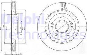 Delphi BG3814 - Тормозной диск autospares.lv