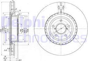 Delphi BG3818 - Тормозной диск autospares.lv