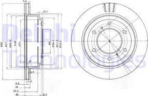 Delphi BG3813 - Тормозной диск autospares.lv