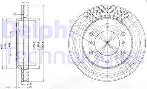 Delphi BG3812 - Тормозной диск autospares.lv