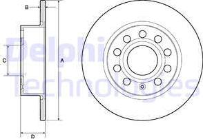 Delphi BG3834 - Тормозной диск autospares.lv