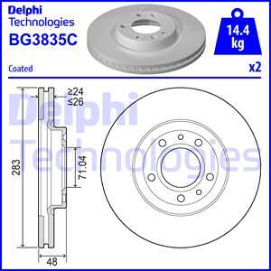 Delphi BG3835C - Тормозной диск autospares.lv