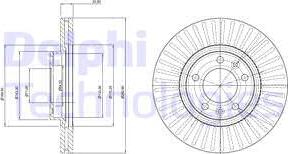 Delphi BG3835 - Тормозной диск autospares.lv