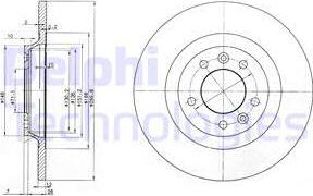 Delphi BG3836 - Тормозной диск autospares.lv