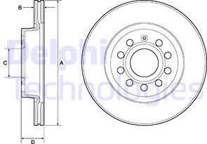 Delphi BG3832 - Тормозной диск autospares.lv
