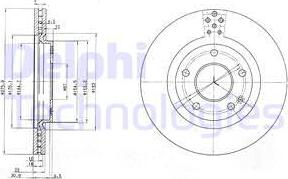 Delphi BG3829 - Тормозной диск autospares.lv