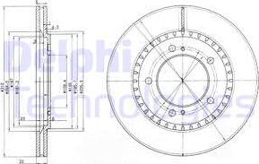 Delphi BG3821 - Тормозной диск autospares.lv