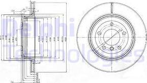 Delphi BG3872 - Тормозной диск autospares.lv