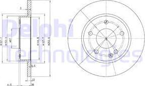 Delphi BG3394 - Тормозной диск autospares.lv