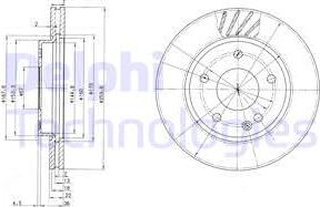 Delphi BG3395 - Тормозной диск autospares.lv