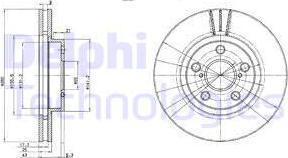 Delphi BG3347C - Тормозной диск autospares.lv