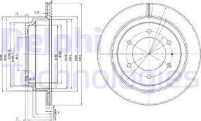 Delphi BG3353 - Тормозной диск autospares.lv