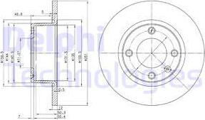 Delphi BG3367 - Тормозной диск autospares.lv