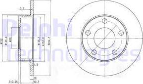 Delphi BG3381C - Тормозной диск autospares.lv