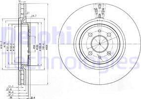 Delphi BG3387 - Тормозной диск autospares.lv