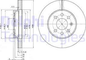 Delphi BG3334 - Тормозной диск autospares.lv