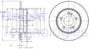Delphi BG3326C - Тормозной диск autospares.lv
