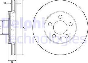 Delphi BG3208 - Тормозной диск autospares.lv