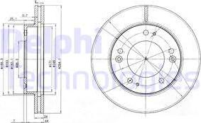 Delphi BG3226 - Тормозной диск autospares.lv