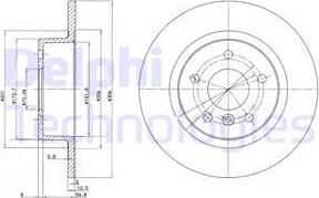 Delphi BG3227C - Тормозной диск autospares.lv