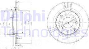 Delphi BG3794 - Тормозной диск autospares.lv